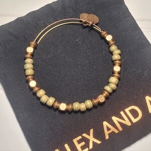 Alex and Ani Druzy Quartz Beaded Bracelet